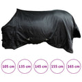 vidaXL Horse Blanket Sheet Fleece Rug Double Layers with Surcingles Black