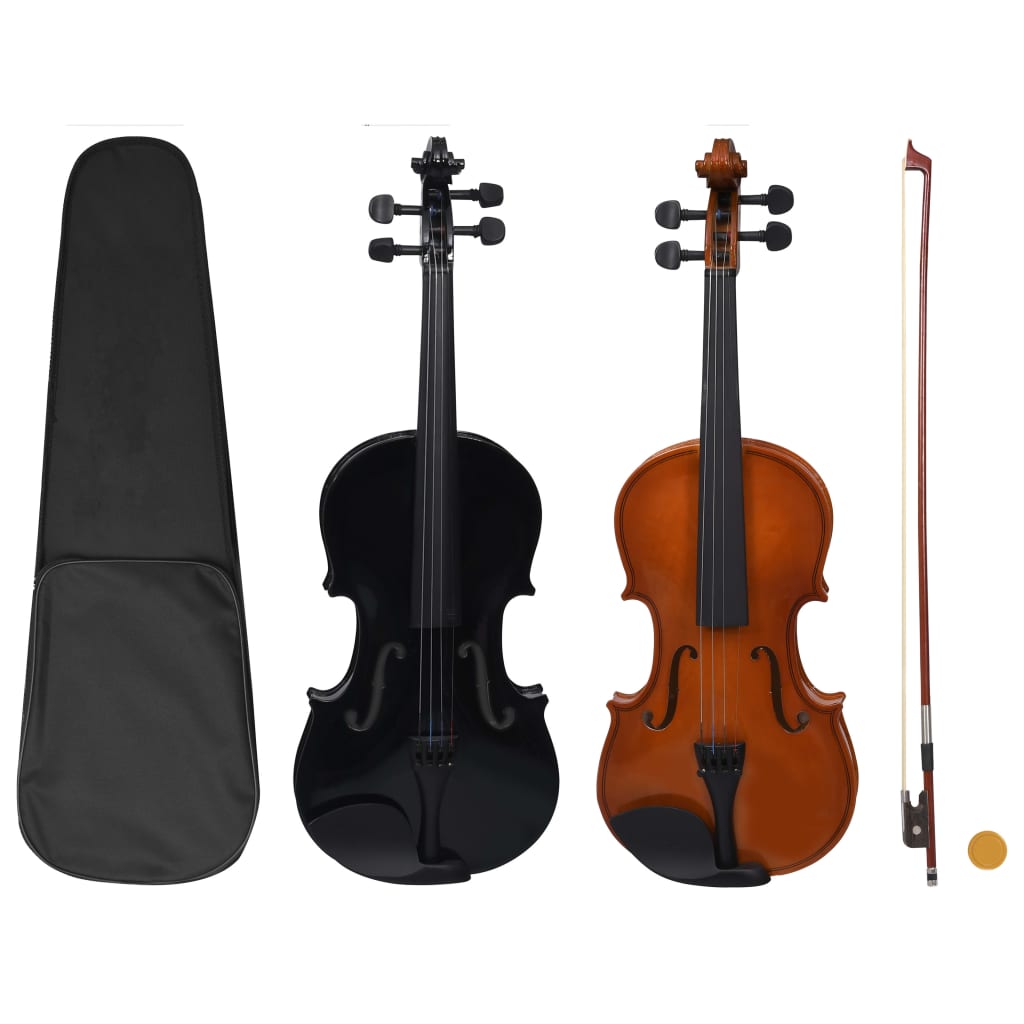 vidaXL Violin with Bow Violin Outfit with Chin Rest Carrying Bag 4/4 Full Size