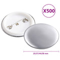 vidaXL Pinback Buttons Pin Badges Button Parts Supplies Metal Front 1" Round