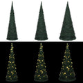 vidaXL Pop-up String Artificial Pre-lit Christmas Tree Xmas Decoration Green