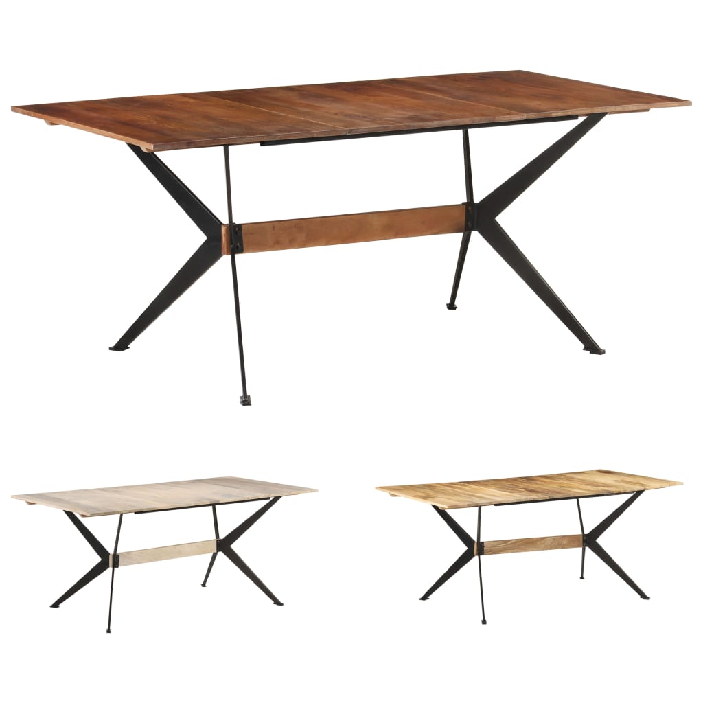 vidaXL Dining Table Kitchen Table Dining Room Dinner Table Solid Mango Wood