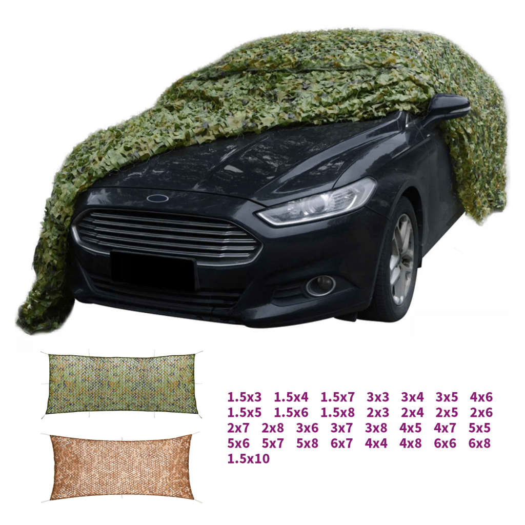 vidaXL Camouflage Net Mesh Net Bulk Roll Decor Hunting Blind with Storage Bag