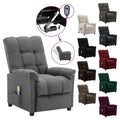 vidaXL Massage Recliner Chair Electric Reclining Chair for Elderly Fabric-5