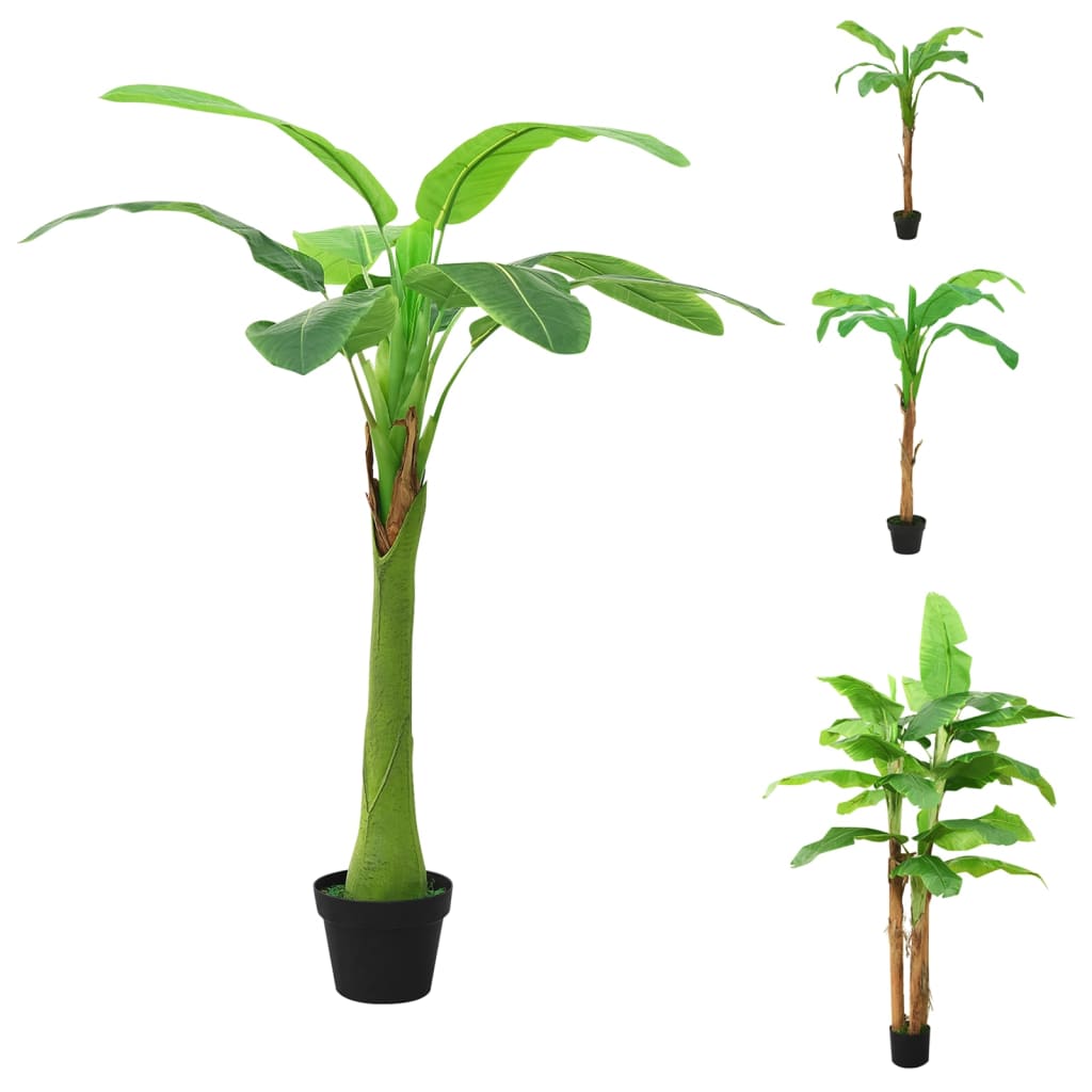 vidaXL Artificial Tree Decorative Banana Tree Fake Tree with Pot 118.1" Green