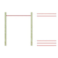 vidaXL 1/2/3x Turning Bars Steel Red Gymnastic Gym Equipment Horizontal Bar