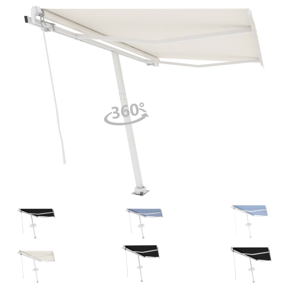 vidaXL Electric Awning Retractable Canopy Sunshade Shelter for Porch Balcony