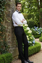 "Washington" Black Stretch Blend Tuxedo Pants