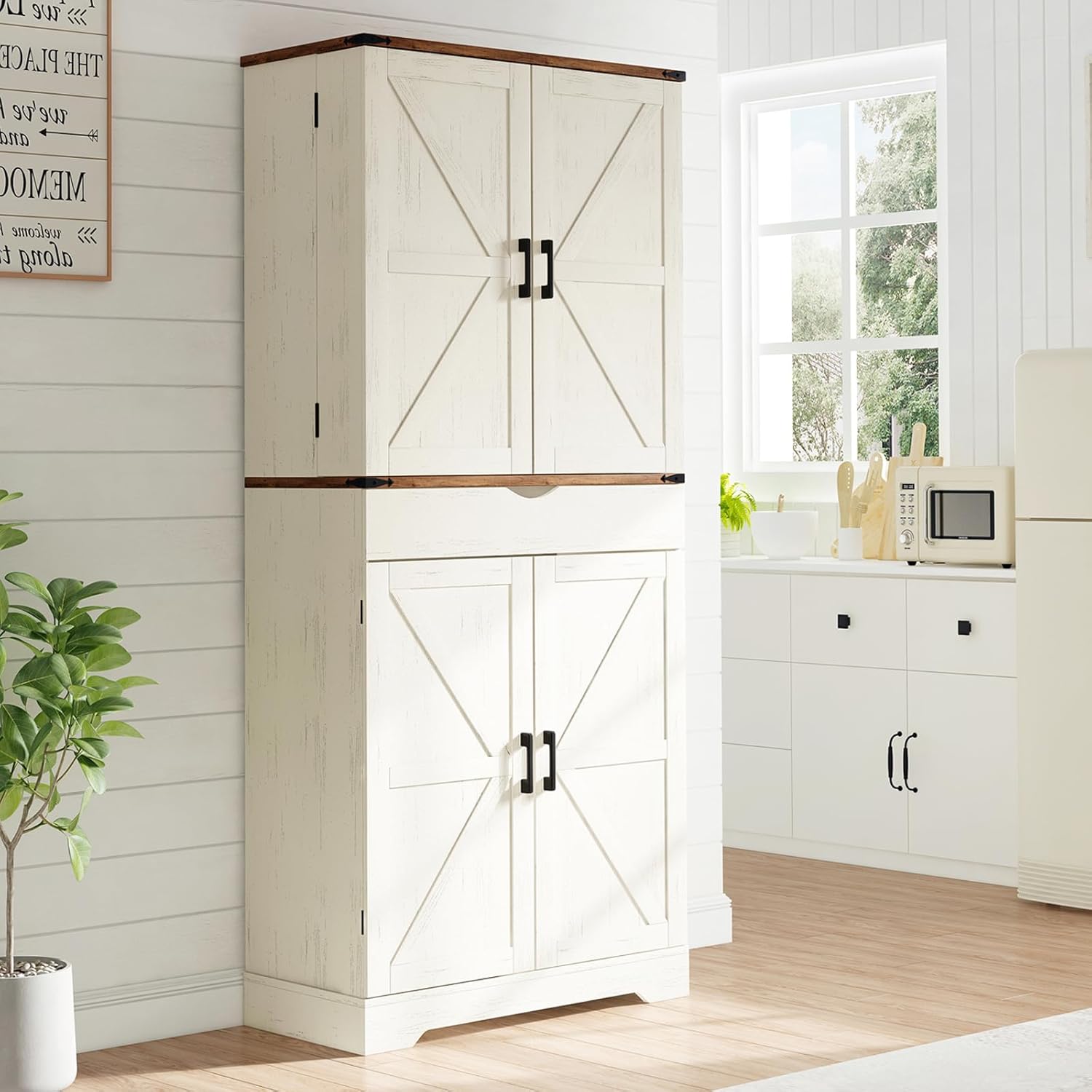 Vektaya US-SC001  72'' Tall Kitchen Storage Pantry Cabinet-5