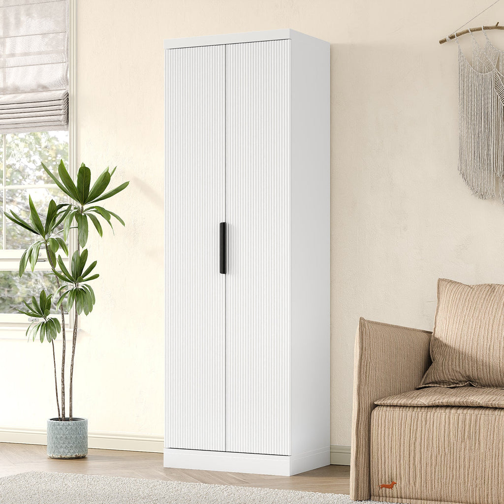 Vektaya US-SC002 71'' Tall Storage Cabinet, 5-Tier Fluted