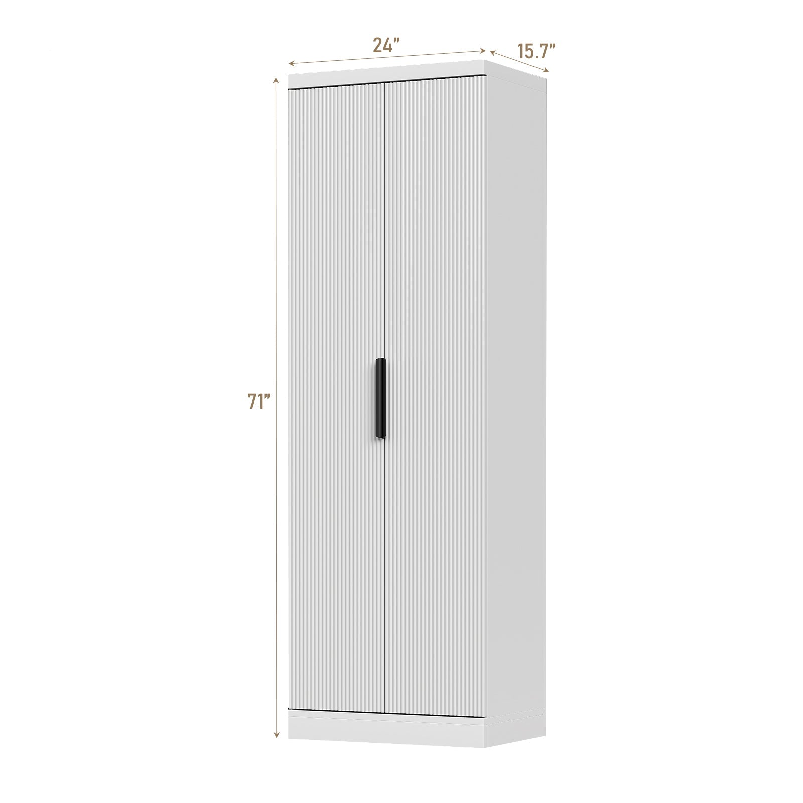 Vektaya US-SC002 71'' Tall Storage Cabinet, 5-Tier Fluted