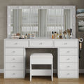 Vektaya US-VD015 Bedroom Makeup Vanity desk with LED Mirror, 11 Drawers-2
